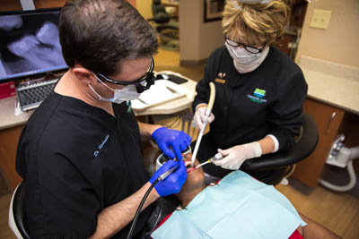 patient undergoing an oral surgery at Clearwater Dental Associates